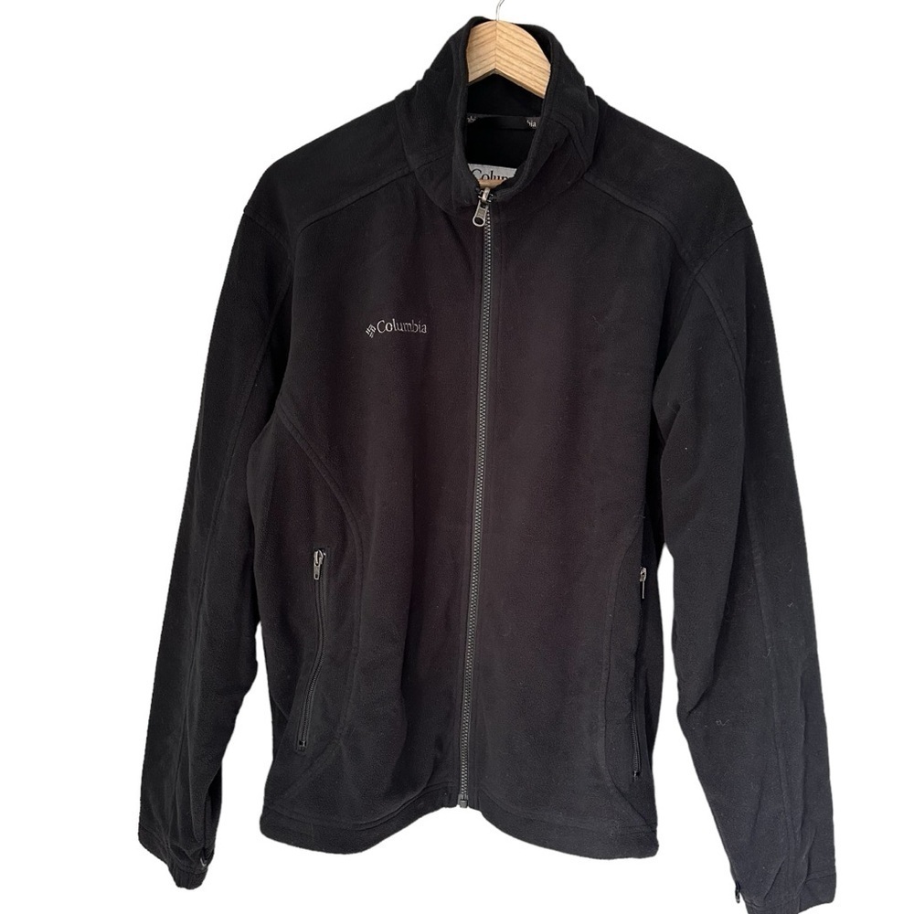 Columbia Men's Interchange Black Fleece Long Sleeve Full Zip Jacket, Medium
